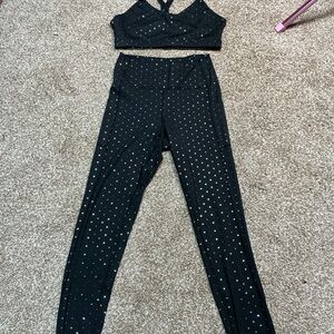 Glyder Black Leggings with White Dots